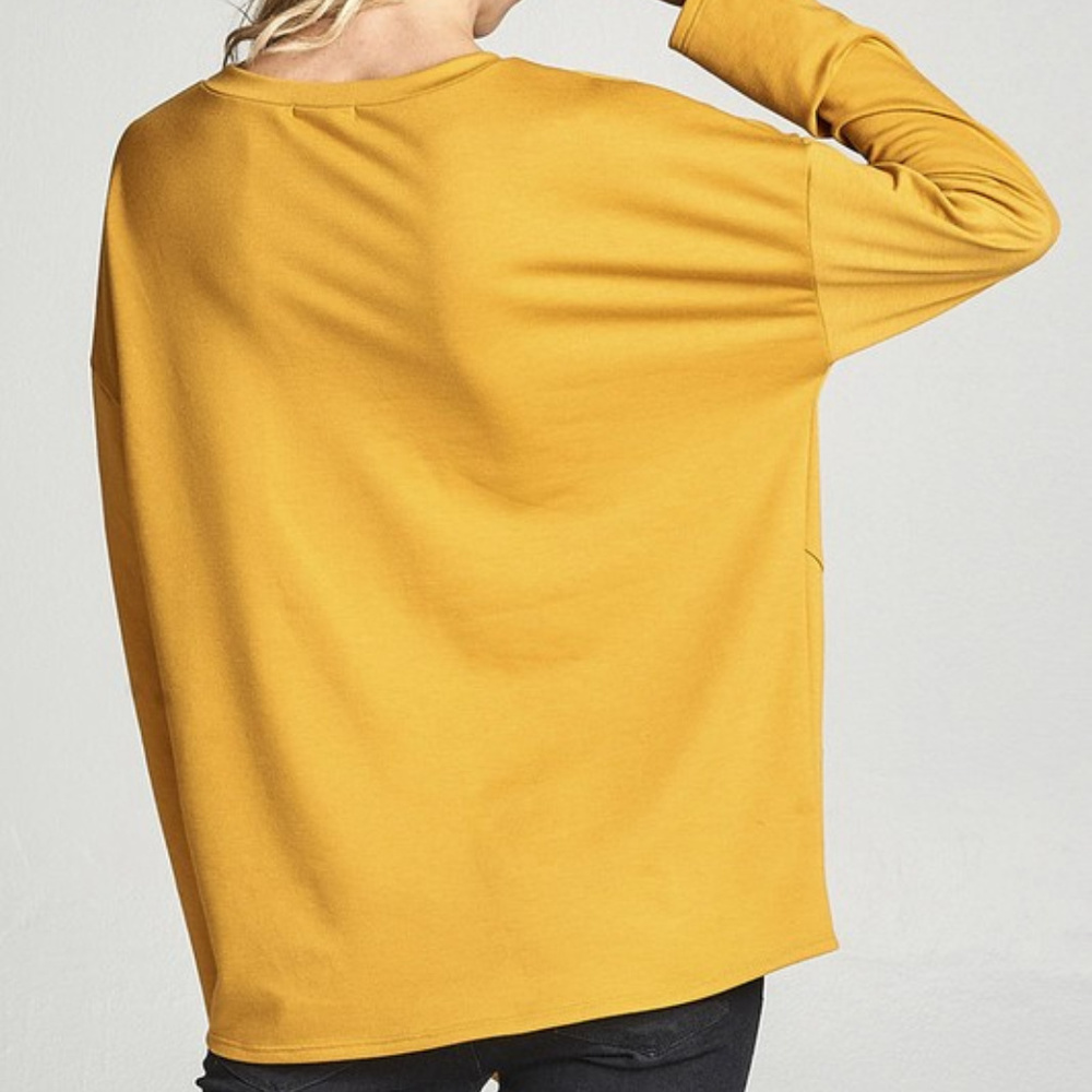 MUSTARD BULL PRINT TOP - Picture 2 of 3